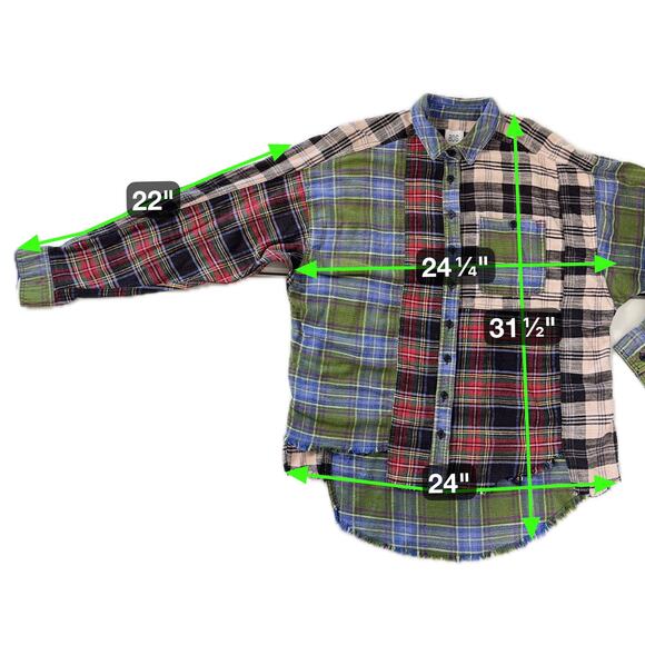 Urban Outfitters BDG Women's  Flannel Oversized Multi Color Button Down Shirt  M - Picture 10 of 10